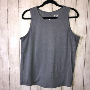 Old Navy Open Back Tank Gray Large Active Crew Neck
